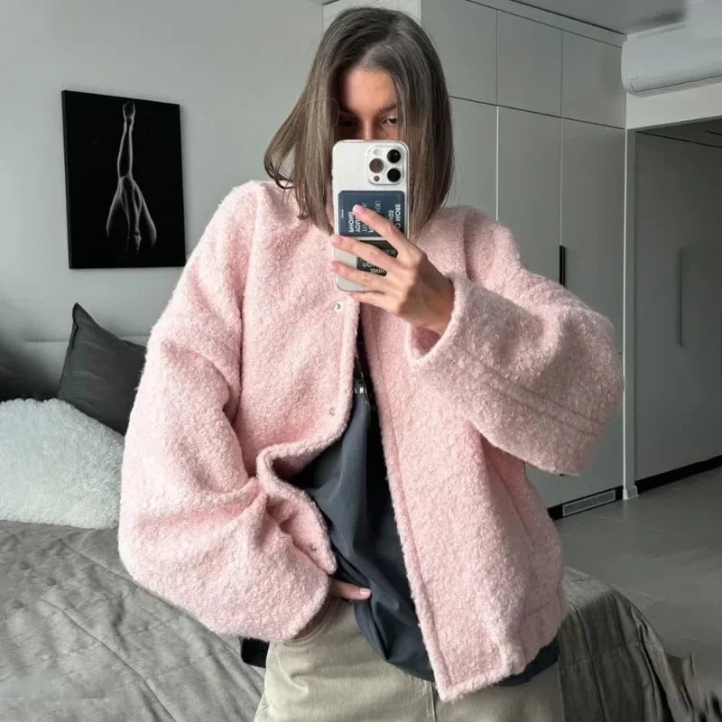 Talenza Plush Pink Fur Jacket