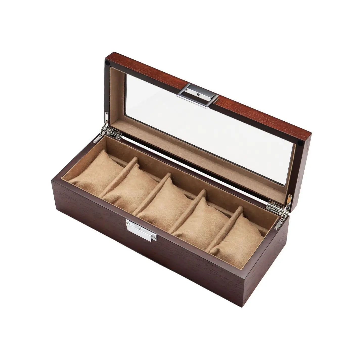 Vintage Luxe Display Case – Transparent Mechanical Watch & Bracelet Organizer