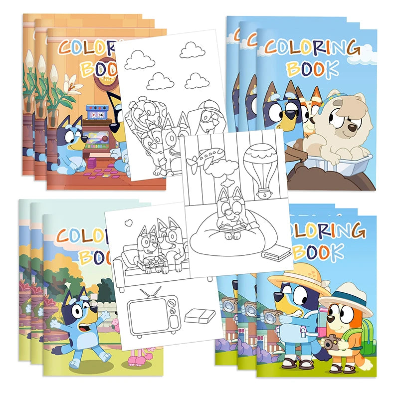 Bluey Bingo™ DIY Coloring & Puzzle Book Set – 6/12/24pcs