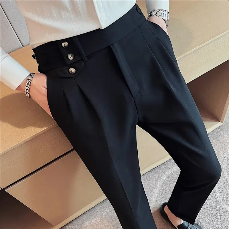 CrownFit™ High-Waist Slim Trousers for Men