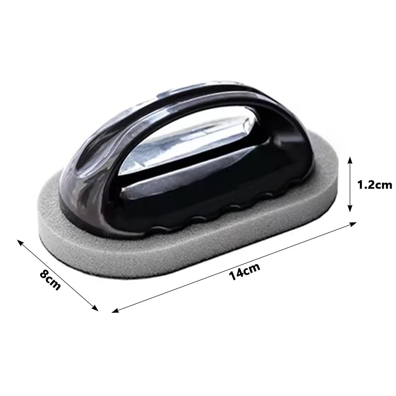 MagicClean™ Emery Sponge Brush – Heavy-Duty Rust & Stain Remover with Handle for Kitchen & Bathroom