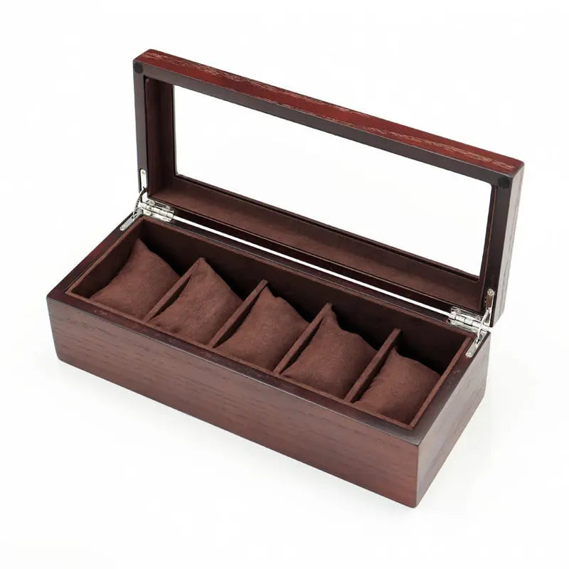 Vintage Luxe Display Case – Transparent Mechanical Watch & Bracelet Organizer