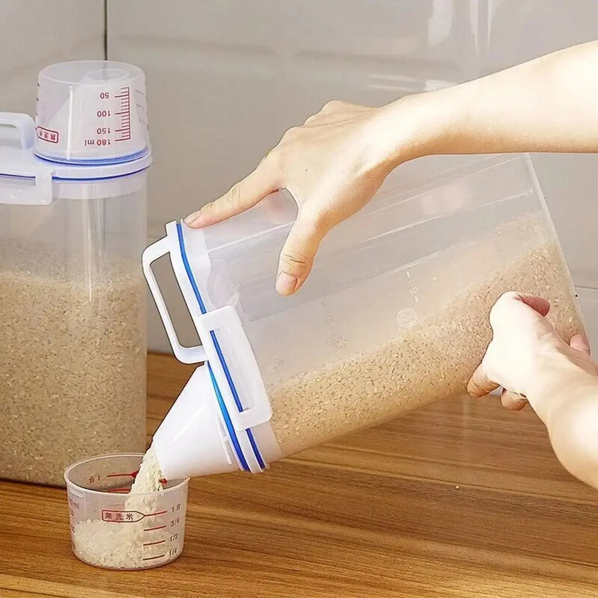 Rice & Grains Storage Canister – Measuring Cup Included