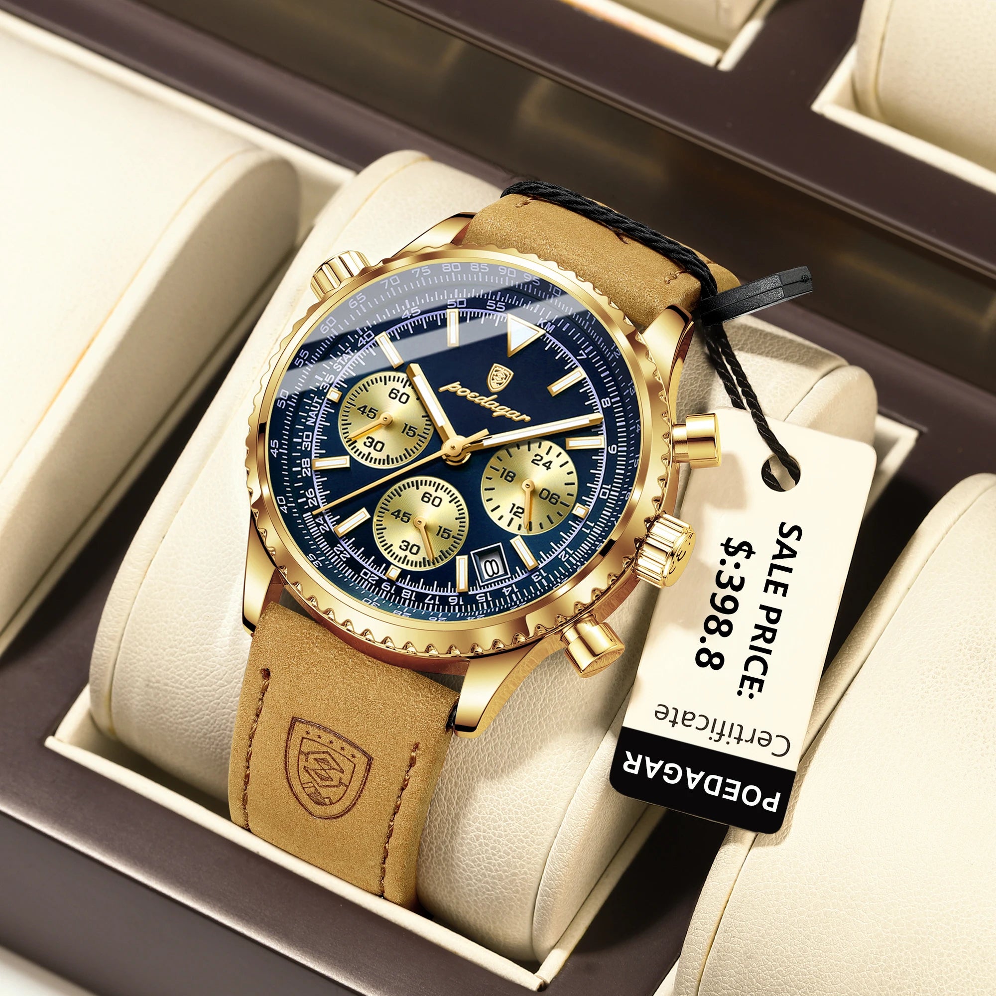 POEDAGAR Military Chronograph