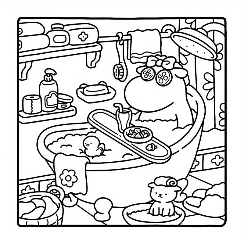 Cozy Spooks™ Halloween Coloring Book – Adorable Creepy Creatures Edition