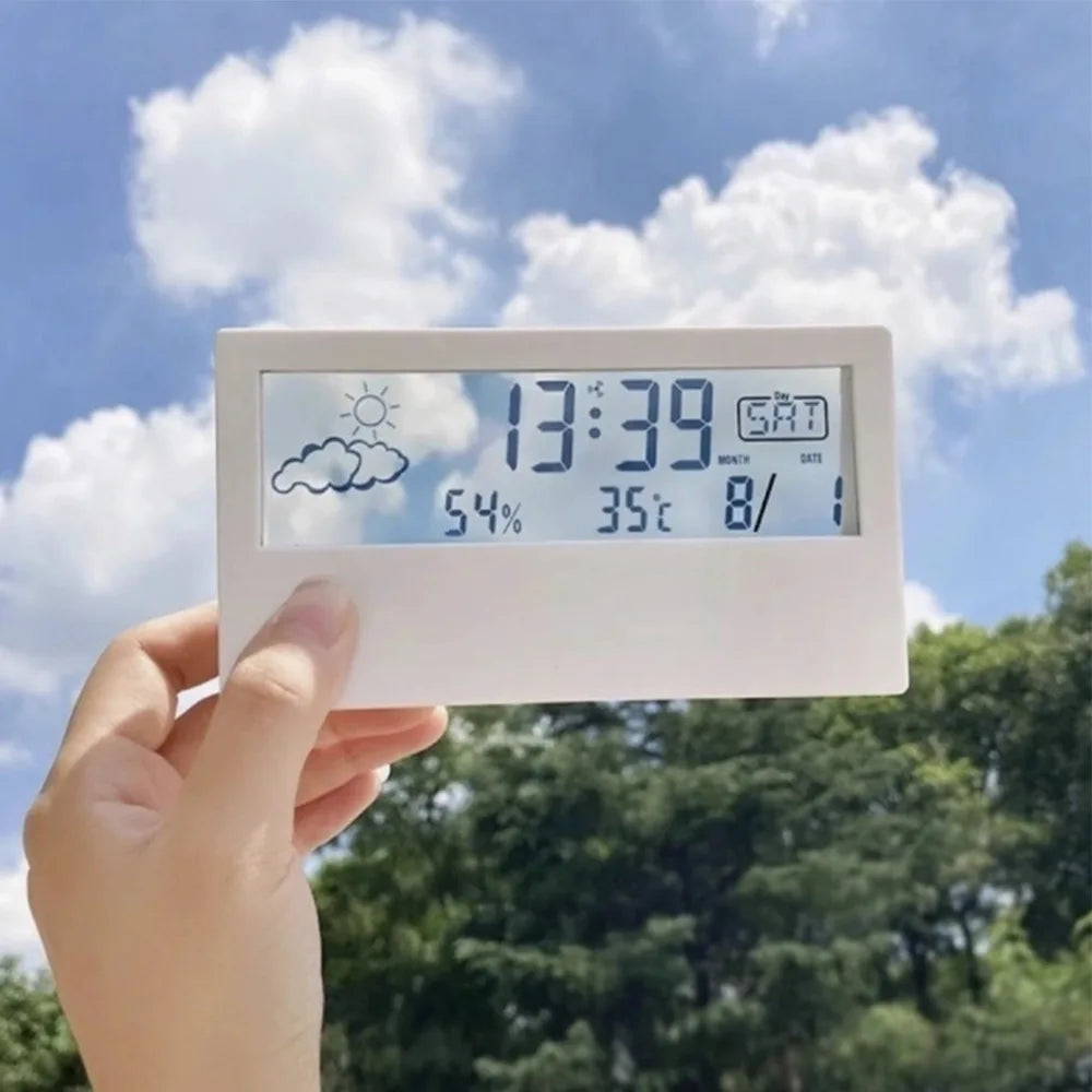 LED Thermo-Hygrometer with Clock & Alarm