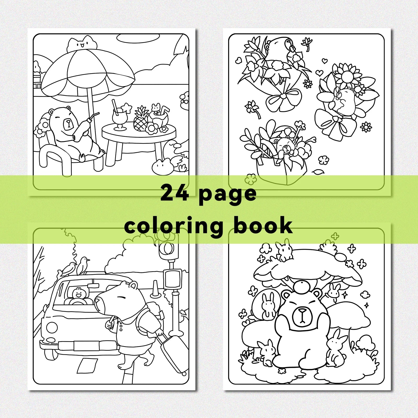 CAPYCUTIES™ Bold & Easy Coloring Book
