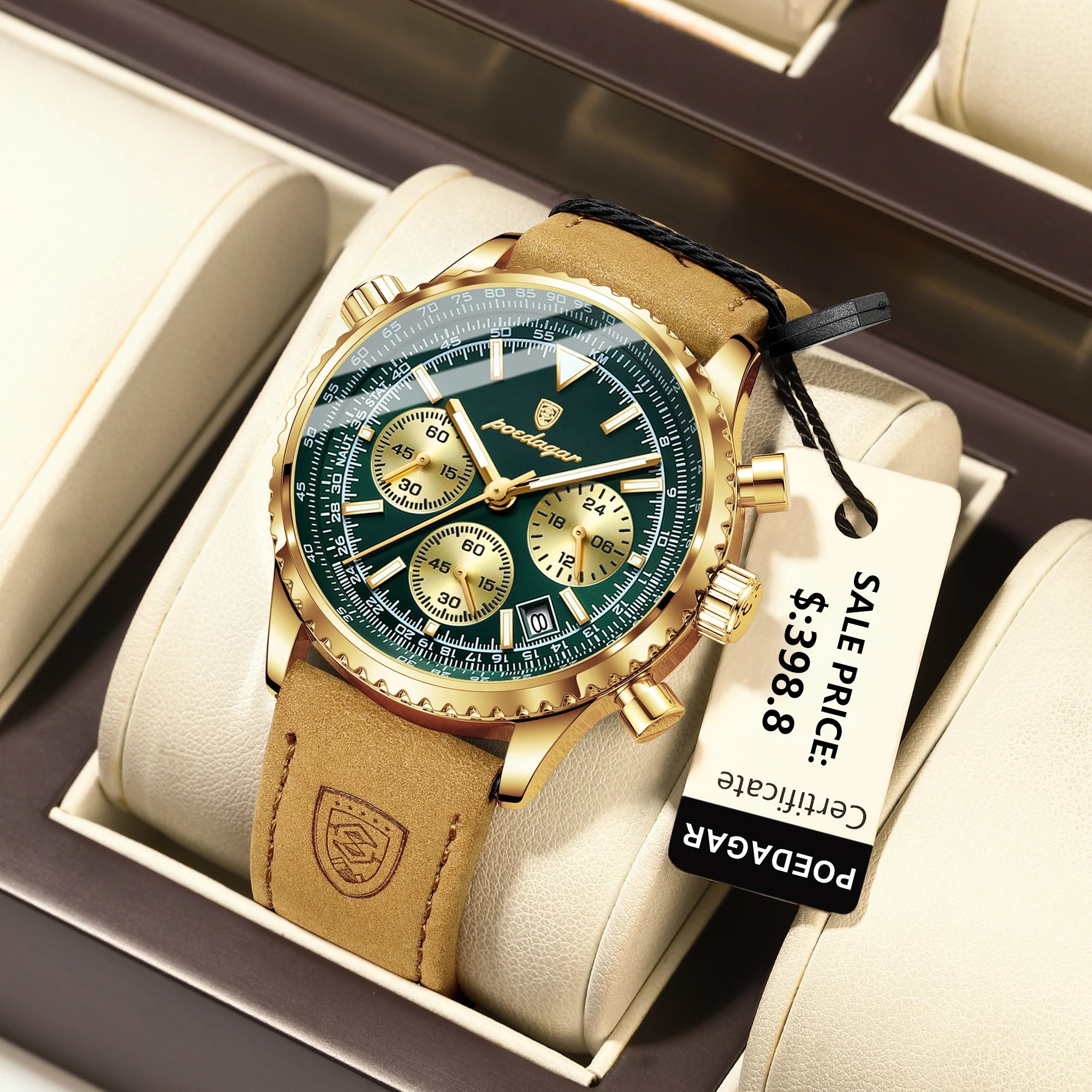 POEDAGAR Military Chronograph