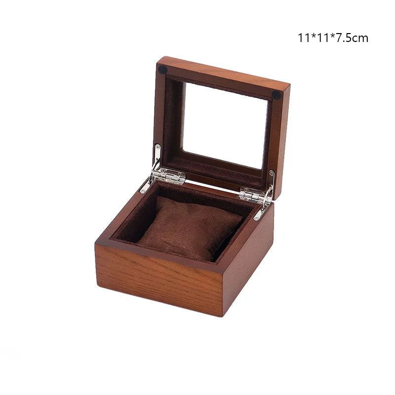 Vintage Luxe Display Case – Transparent Mechanical Watch & Bracelet Organizer