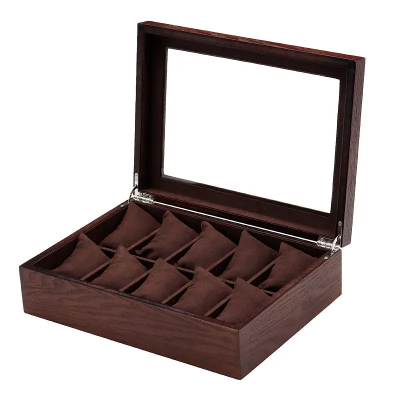 Vintage Luxe Display Case – Transparent Mechanical Watch & Bracelet Organizer