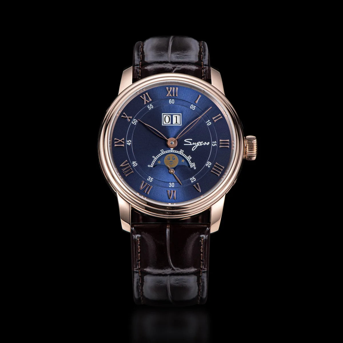 Sugess Blue Moonphase – Automatic Stardust Dial Watch