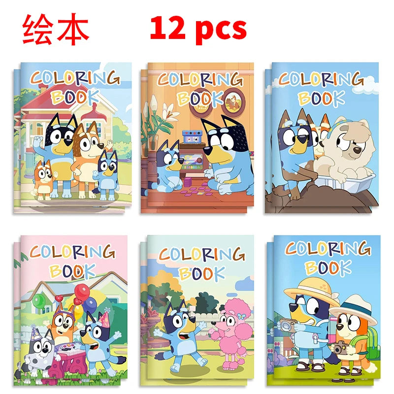 Bluey Bingo™ DIY Coloring & Puzzle Book Set – 6/12/24pcs