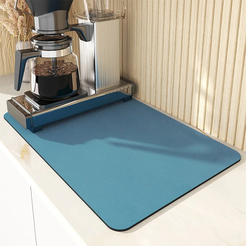 Super Absorbent Kitchen & Bathroom Draining Mat – Quick-Dry Anti-Skid Dish & Coffee Mat
