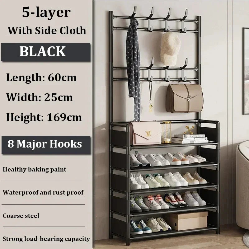 Multi-Layer Clothes & Shoe Rack – Floor Standing