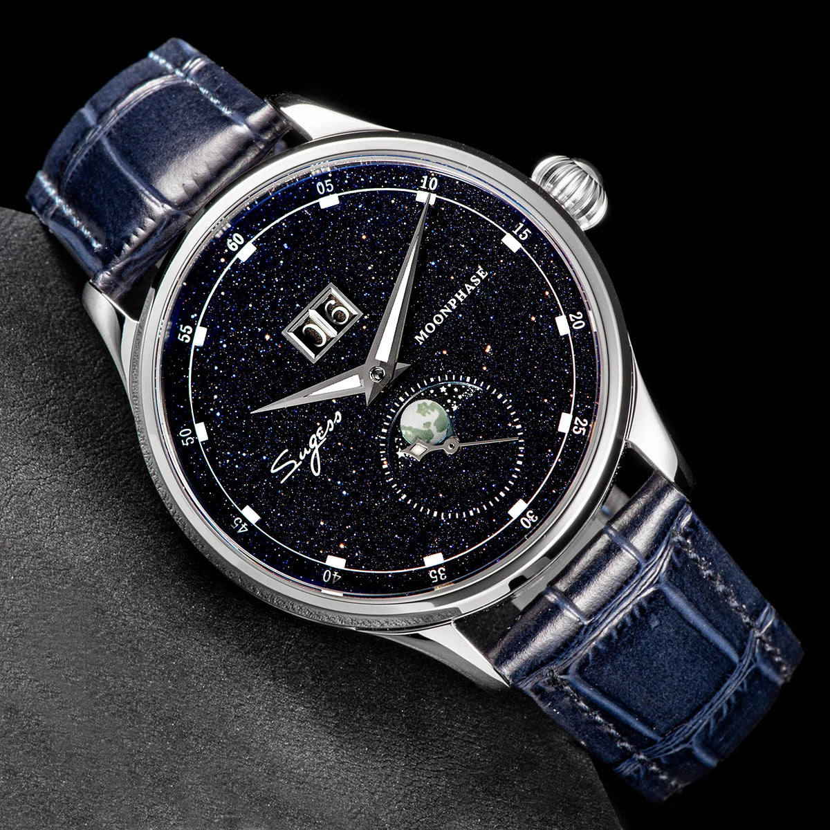 Sugess Blue Moonphase – Automatic Stardust Dial Watch