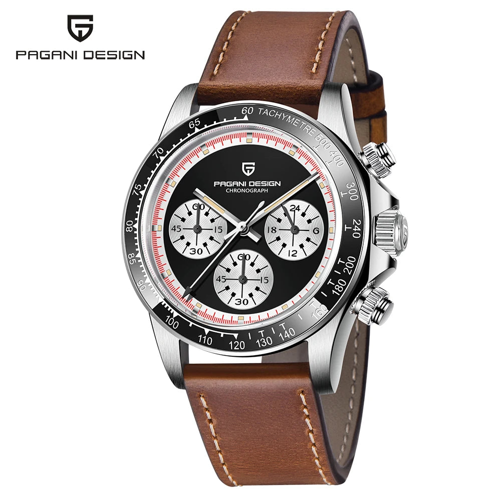 PAGANI DESIGN SportMaster VK63 – Chronograph Quartz Leather Watch