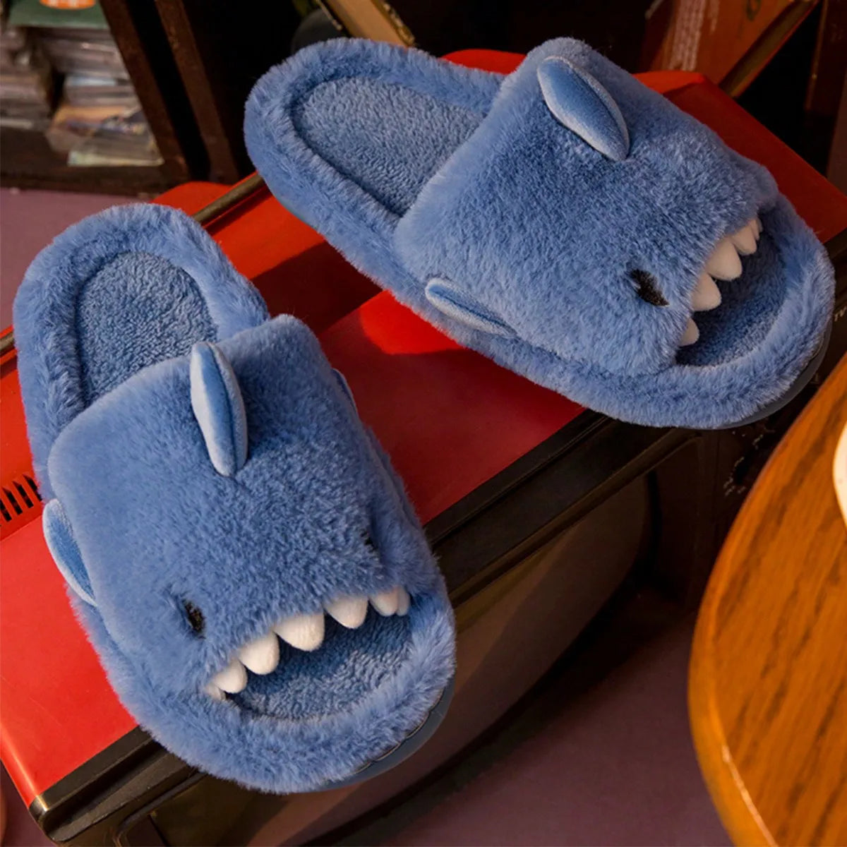 CozyStep™ Men’s Cartoon Plush Cotton Slippers – Soft, Warm & Comfortable Indoor Footwear
