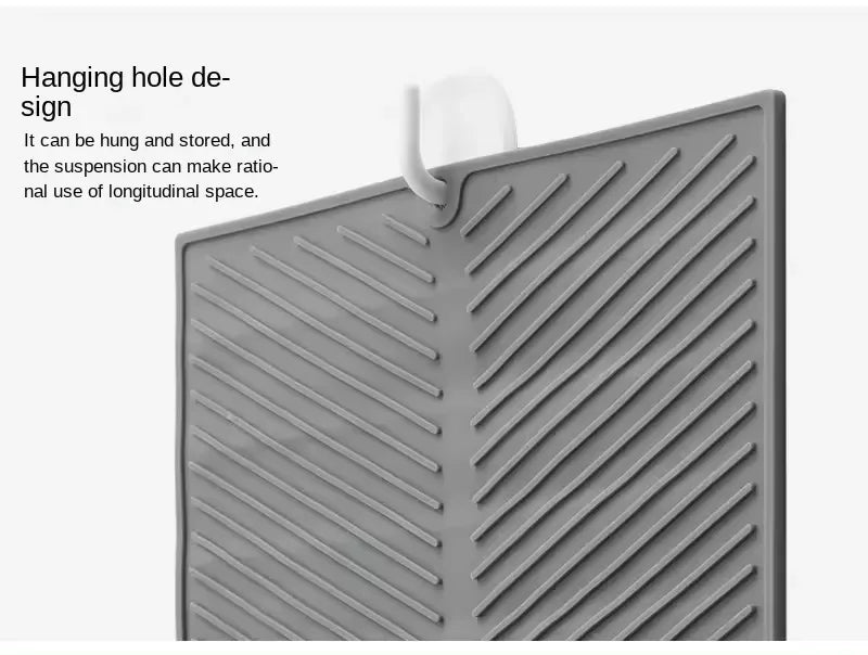 Silicone Kitchen Drain & Drying Mat – Non-Slip Heat-Resistant Coaster for Pots, Dishes, and Tableware