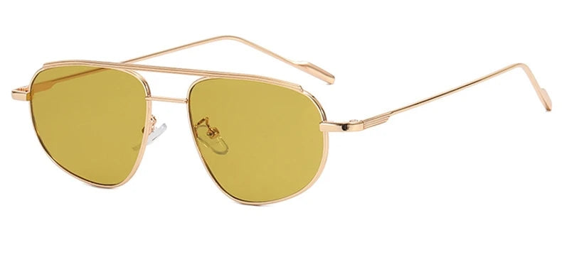 Luxora™ Classic Metal Square Sunglasses UV400 – Unisex Luxury Shades