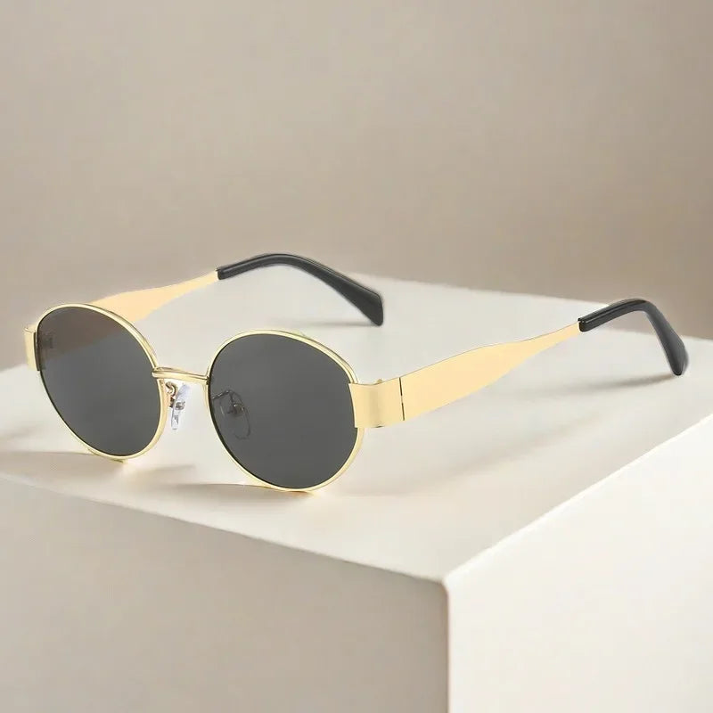 SUNGARDE™ Vintage Oval Metal Sunglasses – Designer High-Quality 2024 Trend