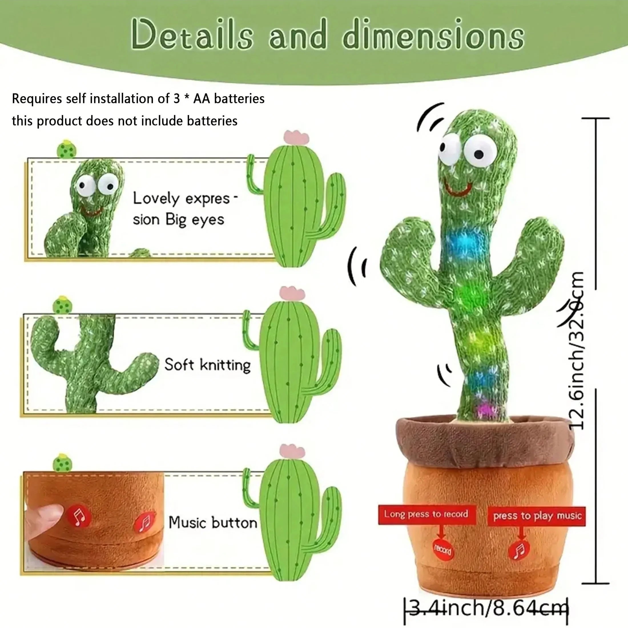 Name: SunnyCactus™ Dancing Talking Toy