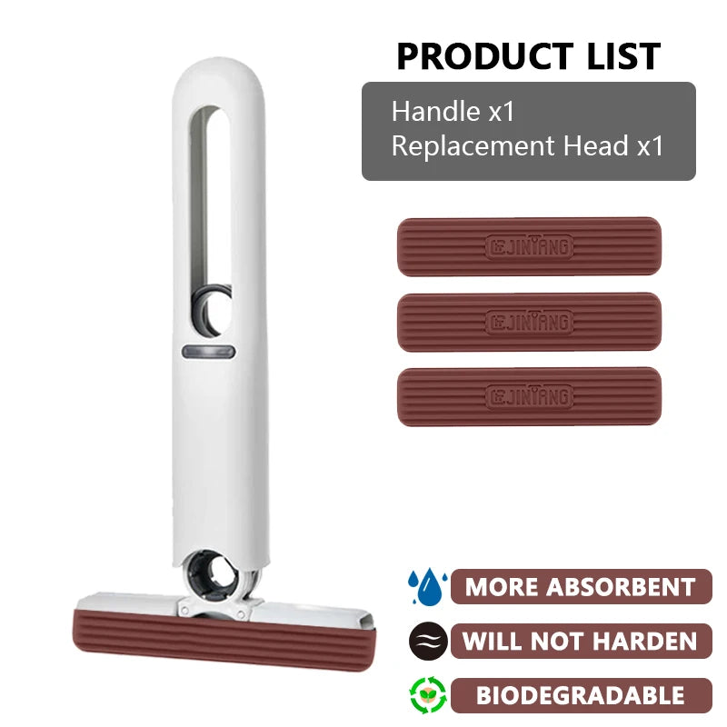 SwiftClean™ Mini Self-Squeeze Folding Mop – Powerful Household Floor & Surface Cleaner