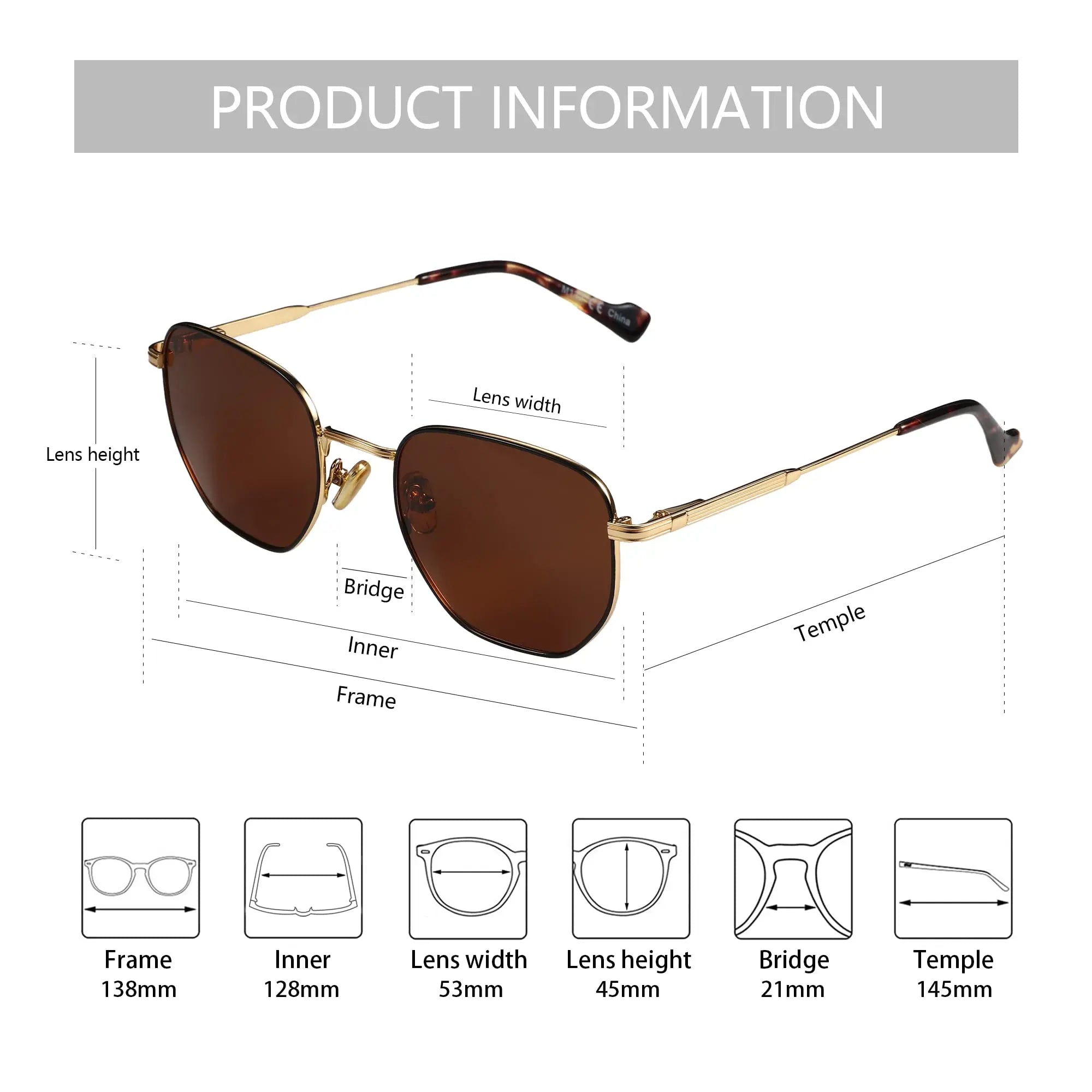 ZENOTTIC HexaShade – Retro Polarized Sunglasses
