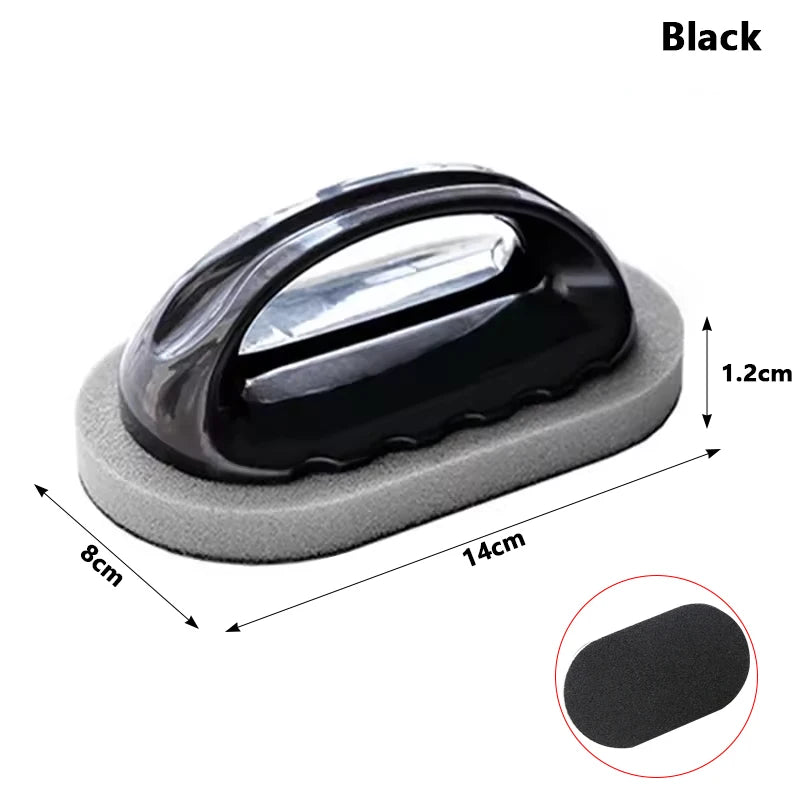 MagicClean™ Emery Sponge Brush – Heavy-Duty Rust & Stain Remover with Handle for Kitchen & Bathroom