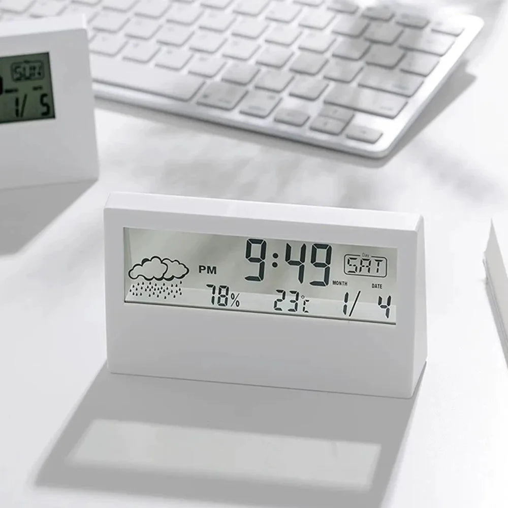 LED Thermo-Hygrometer with Clock & Alarm