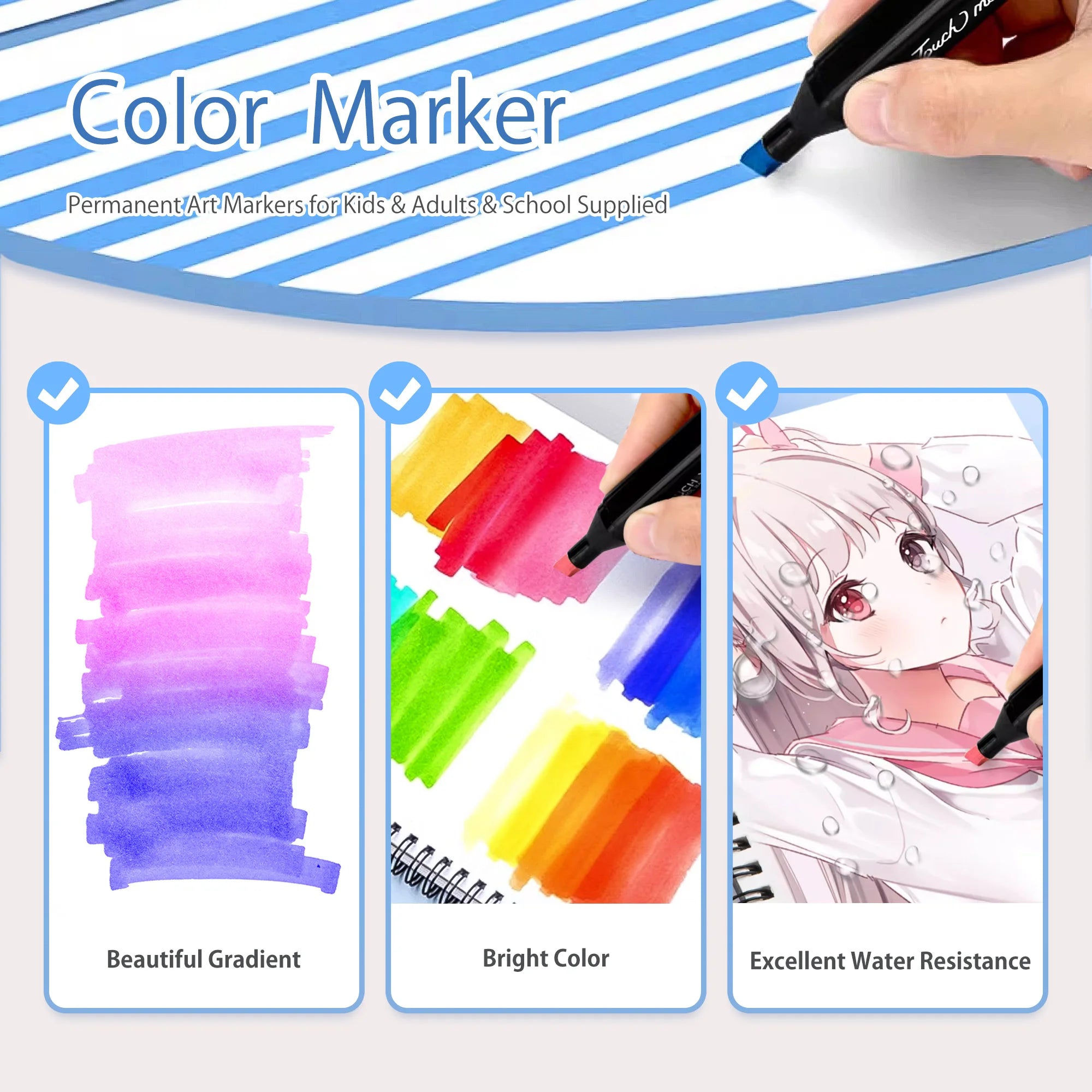 ColorPro™ Dual Tip Alcohol Markers Set