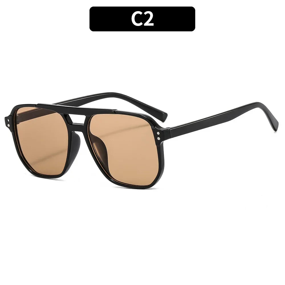 Vintage Chic™ Square Double Bridge Sunglasses