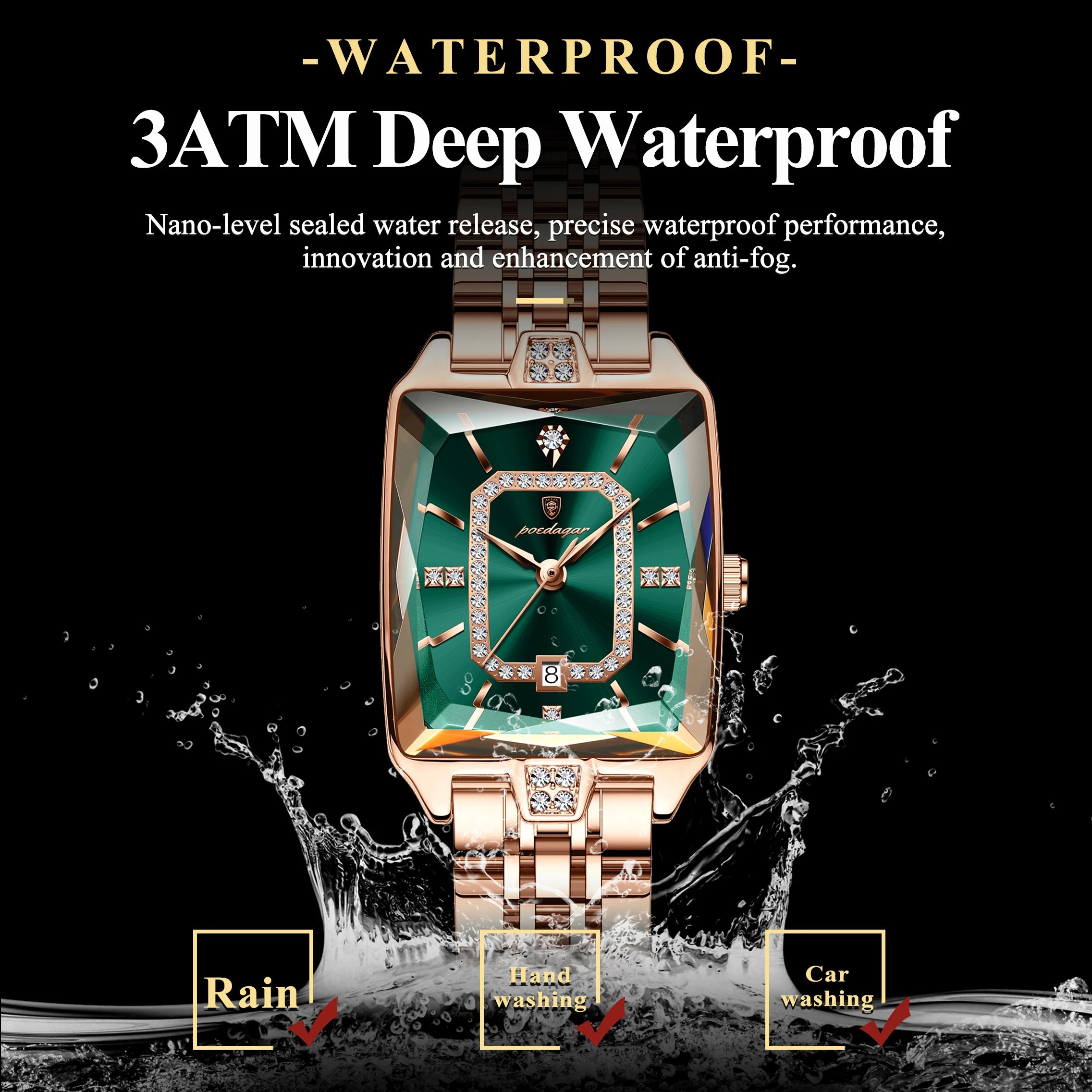 POEDAGAR Calendar Women's Quartz Watch