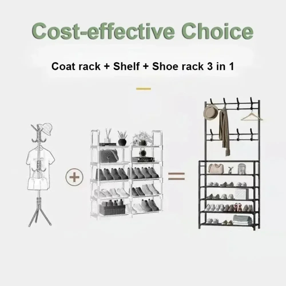 Multi-Layer Clothes & Shoe Rack – Floor Standing