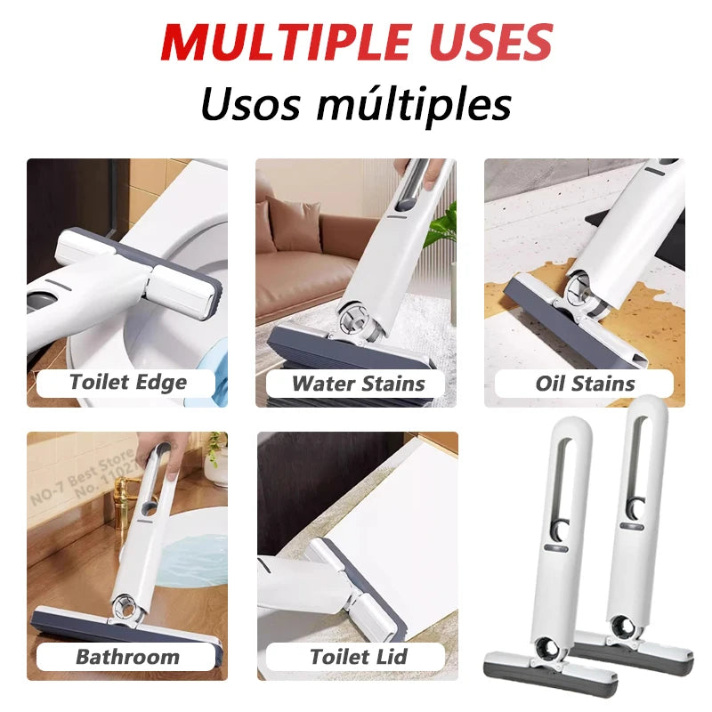 SwiftClean™ Mini Self-Squeeze Folding Mop – Powerful Household Floor & Surface Cleaner