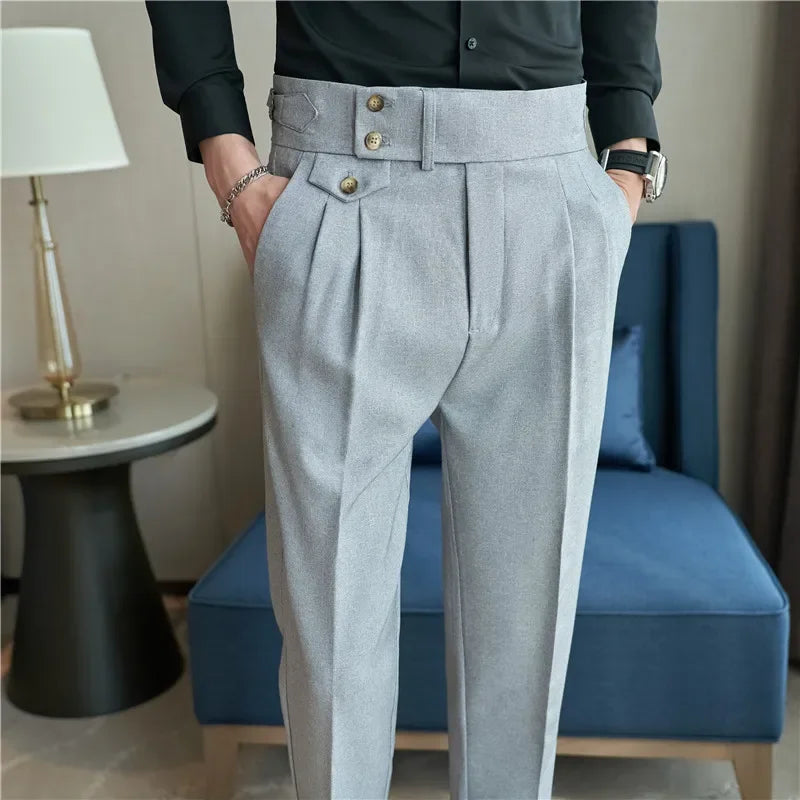 CrownFit™ High-Waist Slim Trousers for Men