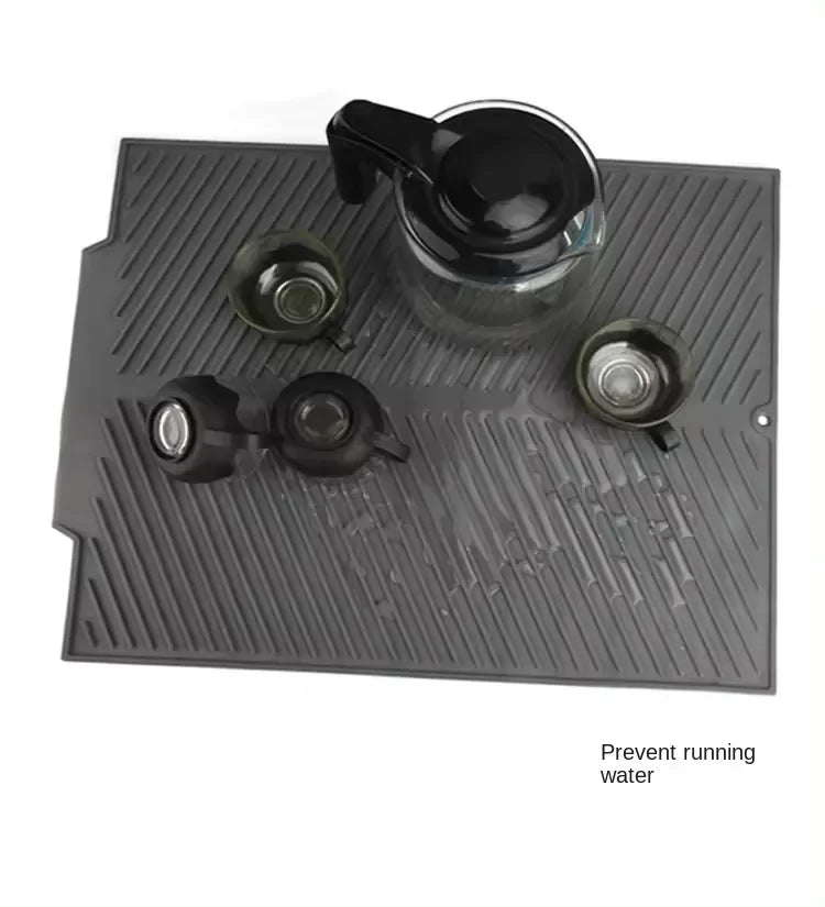Silicone Kitchen Drain & Drying Mat – Non-Slip Heat-Resistant Coaster for Pots, Dishes, and Tableware