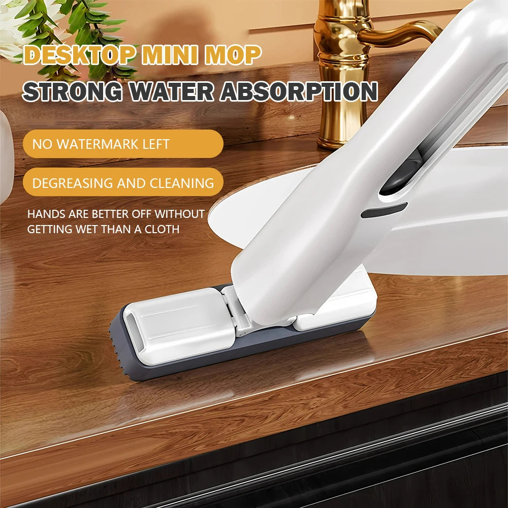 SwiftClean™ Mini Self-Squeeze Folding Mop – Powerful Household Floor & Surface Cleaner