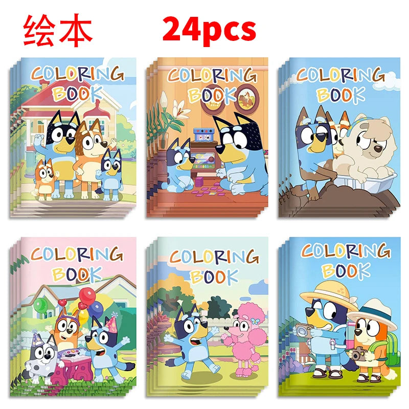 Bluey Bingo™ DIY Coloring & Puzzle Book Set – 6/12/24pcs