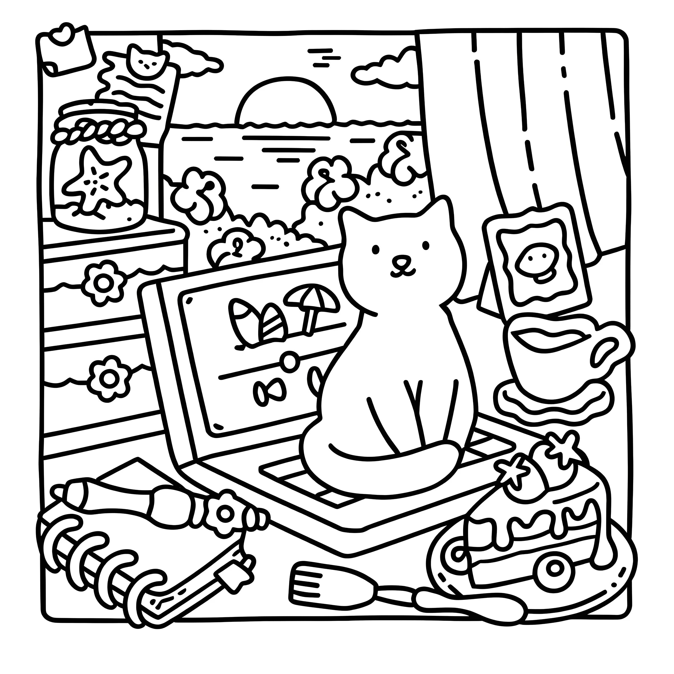 CAT MOMENTS™ Bold & Easy Patterns Coloring Book