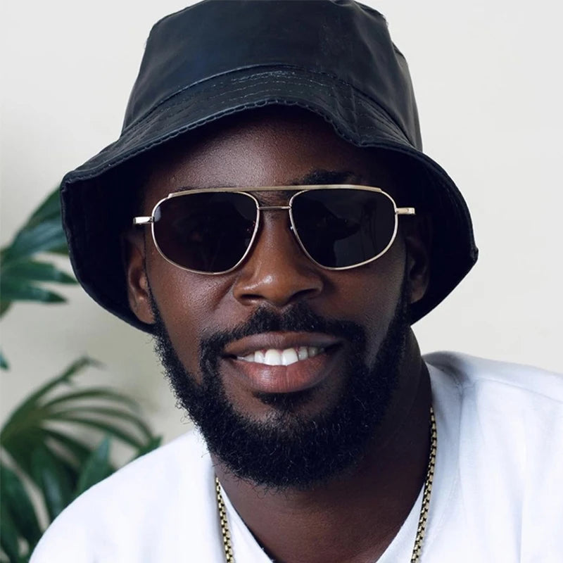 Luxora™ Classic Metal Square Sunglasses UV400 – Unisex Luxury Shades