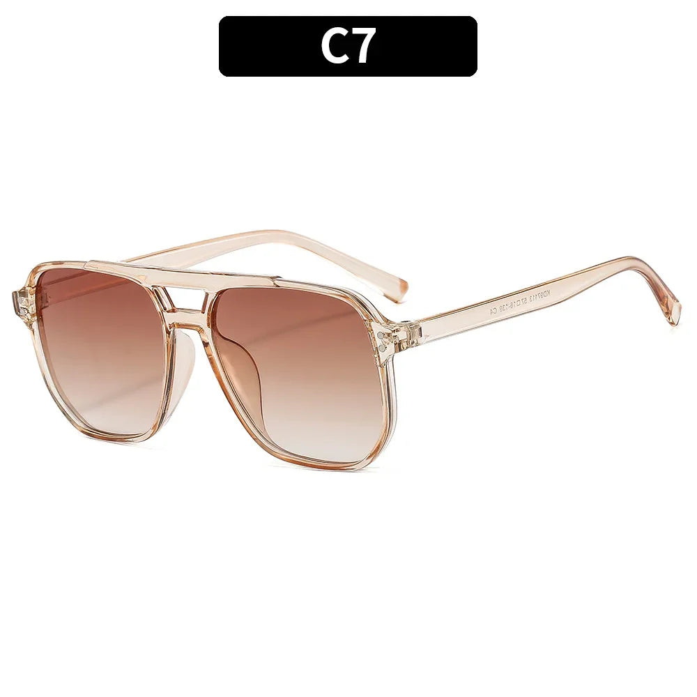 Vintage Chic™ Square Double Bridge Sunglasses