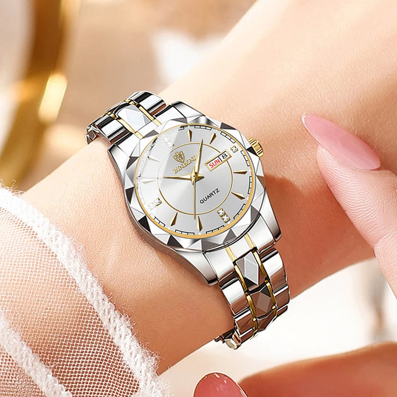 BINBONG Luxury Women's Quartz Watch – Luminous & Waterproof