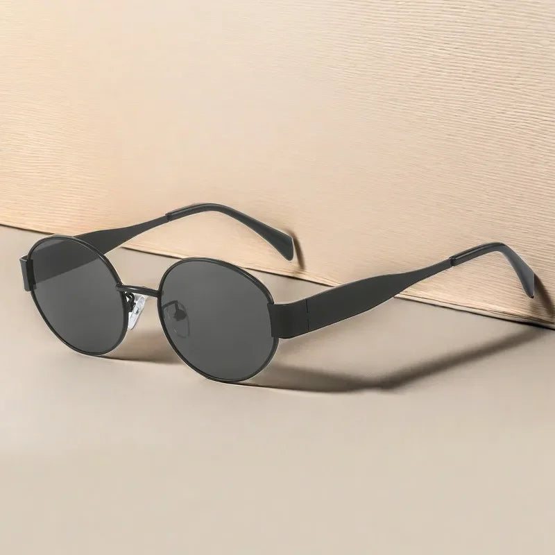 SUNGARDE™ Vintage Oval Metal Sunglasses – Designer High-Quality 2024 Trend