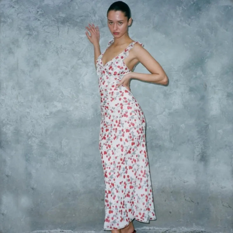 Cryptographic Enchanted Bloom Maxi Dress