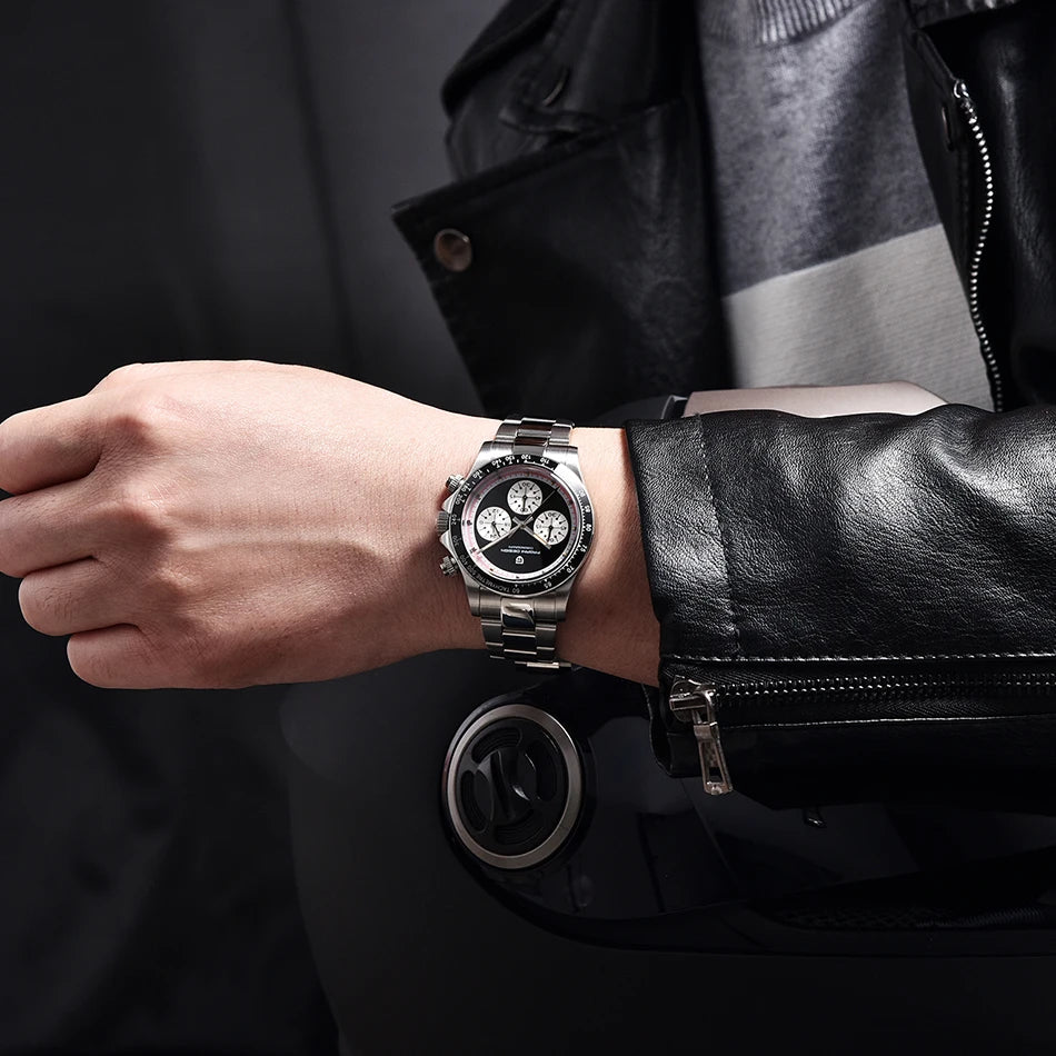 PAGANI DESIGN SportMaster VK63 – Chronograph Quartz Leather Watch