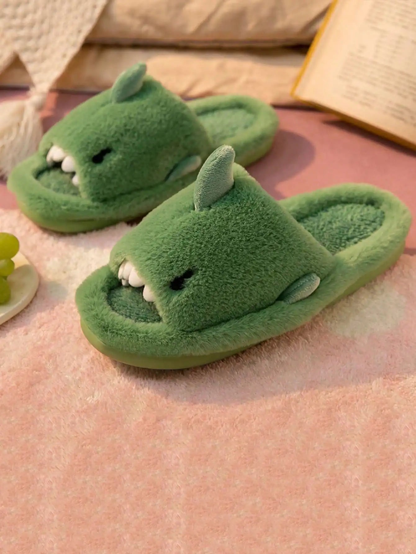 CozyStep™ Men’s Cartoon Plush Cotton Slippers – Soft, Warm & Comfortable Indoor Footwear