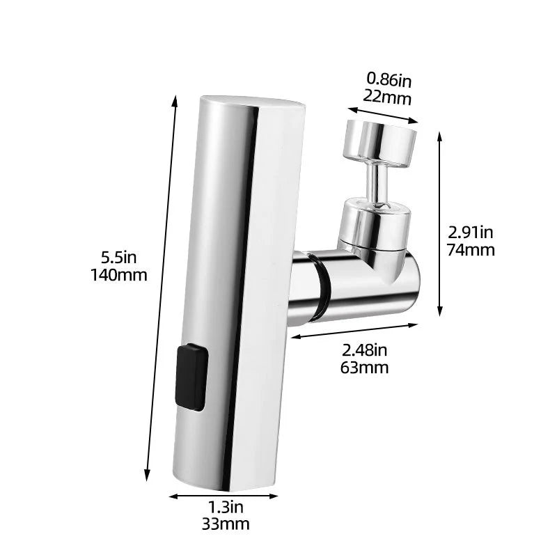 Universal Swivel Kitchen Faucet – 3 Modes