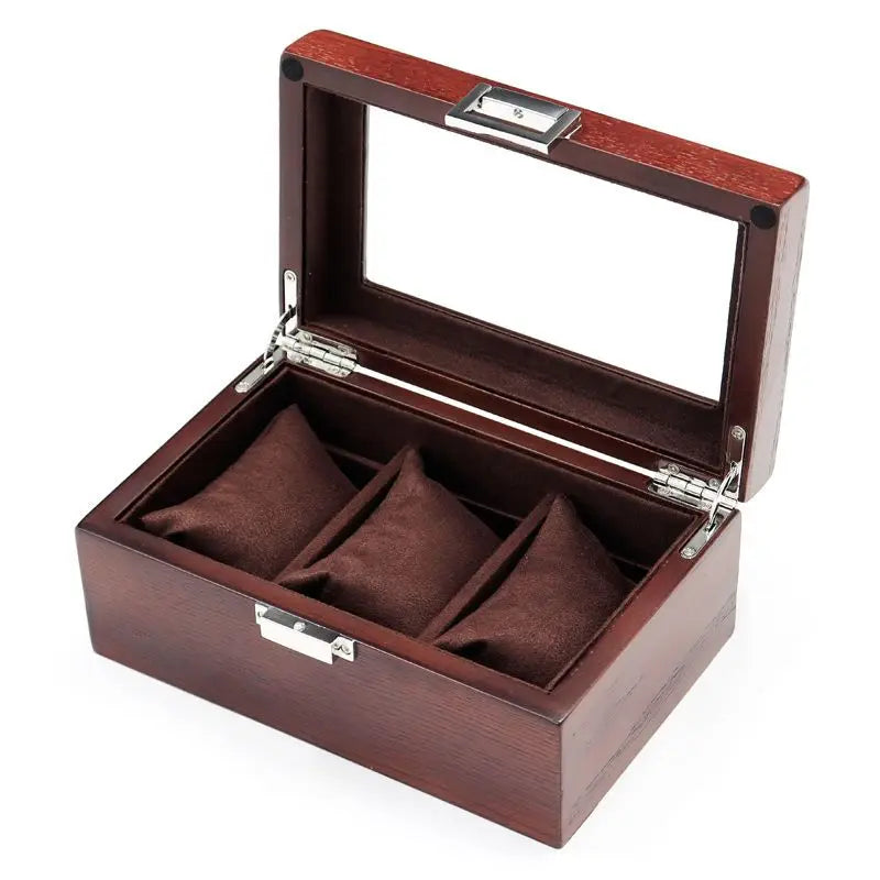 Vintage Luxe Display Case – Transparent Mechanical Watch & Bracelet Organizer