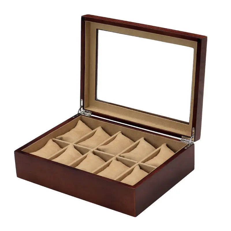 Vintage Luxe Display Case – Transparent Mechanical Watch & Bracelet Organizer