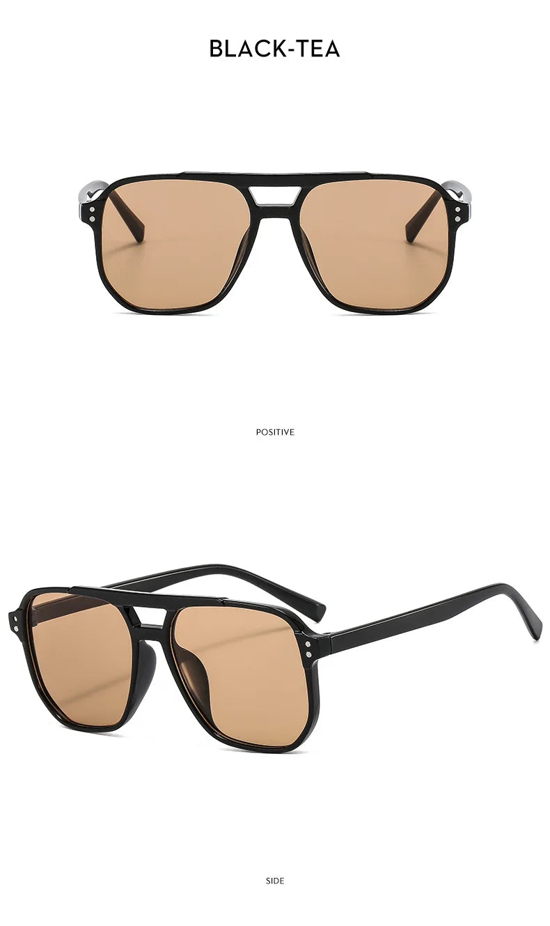 Vintage Chic™ Square Double Bridge Sunglasses